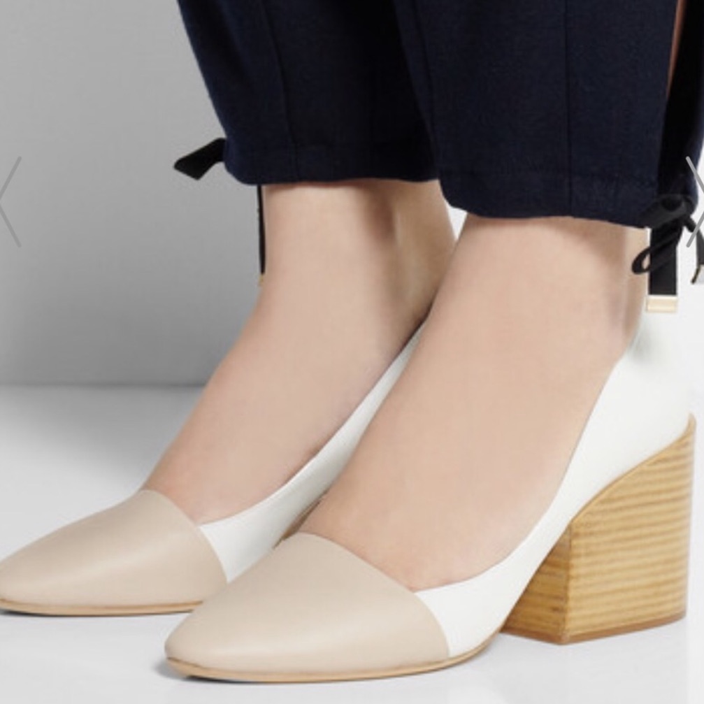 Chloe Block Heel Two Tone Pump
